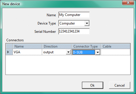 Entering details of a new device