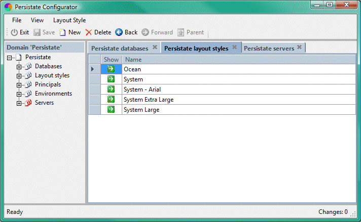 Three tabs in a tabbed pane